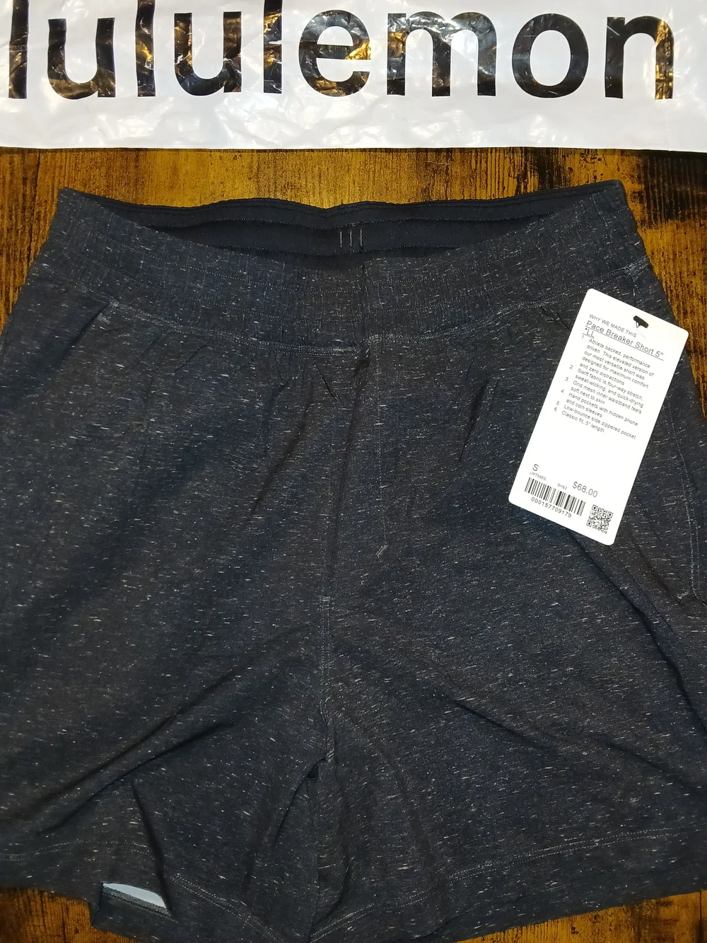 lululemon athletica Navy Speckle Running Shorts